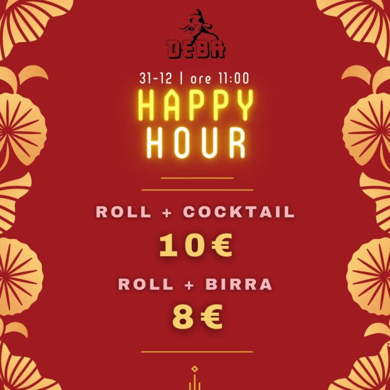 Scopri di più sull'articolo Happy Hour di Capodanno: 31 Dic. – h.11:00-19:00